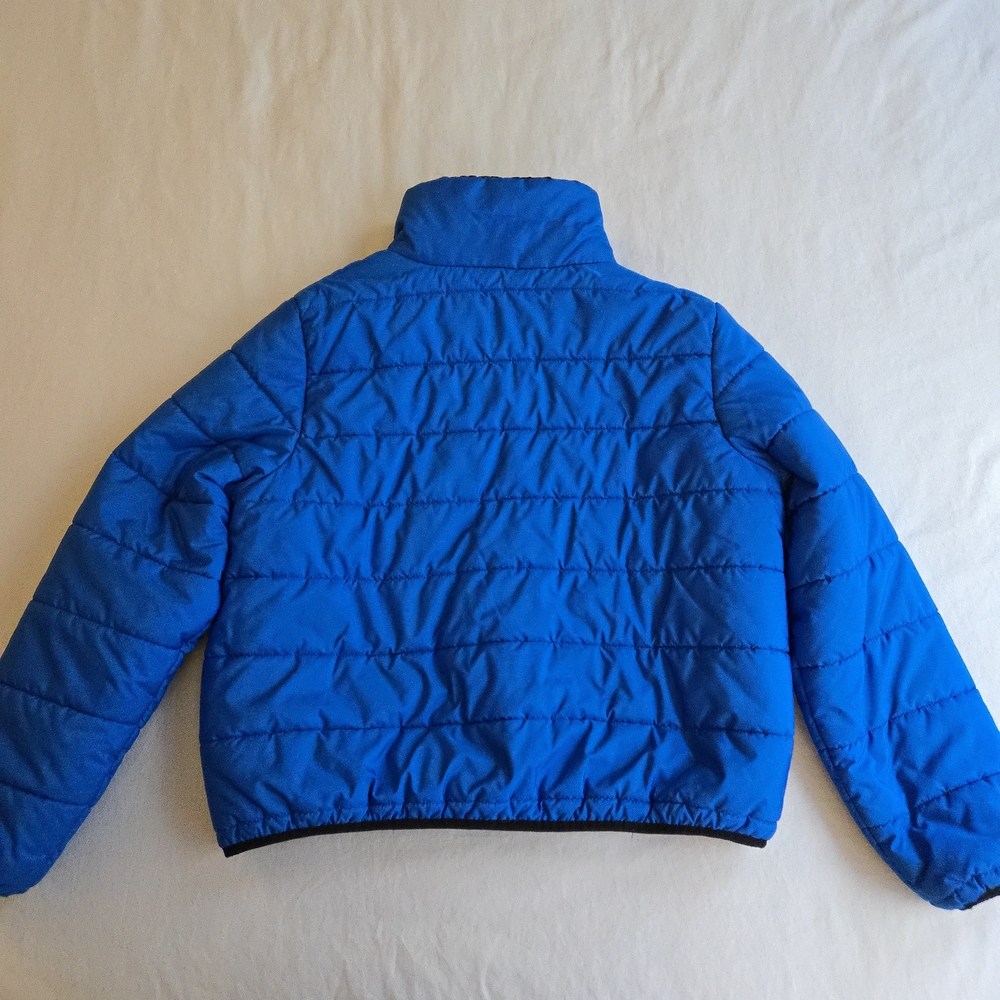Wild Fable Electric Blue Zip Front Quilted Puffer Jacket Boxy High Collar MI3 - Picture 12 of 15